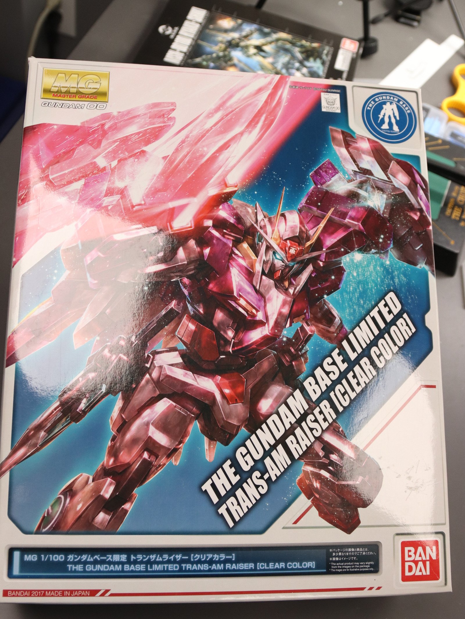 Bandai MG OO Trans Am Raiser (Clear Color) Gundam Base Limited product image (1)