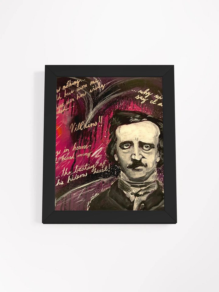 Edgar Allen Poe Heart Framed Print product image (1)