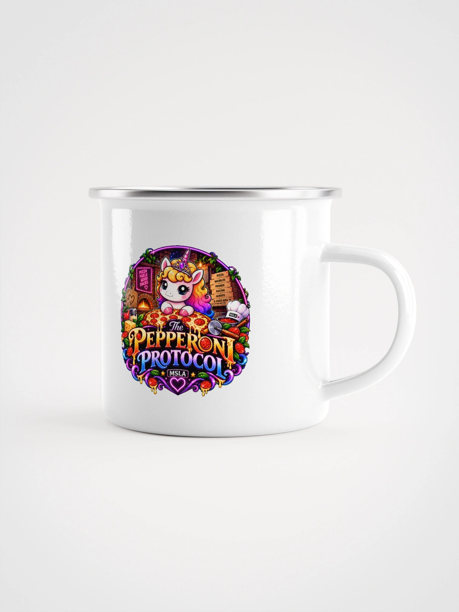 The Pepperoni Protocol - Enamel Mug product image (1)