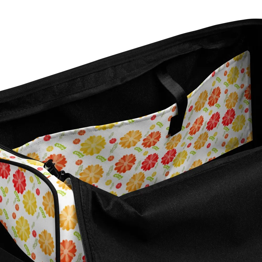 Orange Floral Large Holdall Bag product image (8)