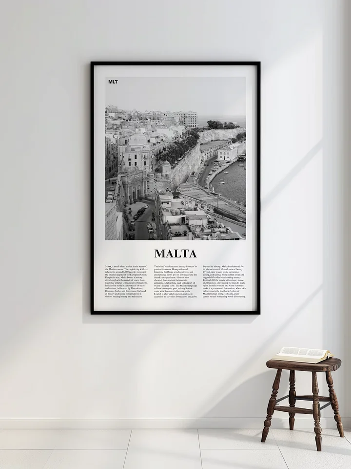 Malta 01 Newspaper Poster | Framed product image (2)