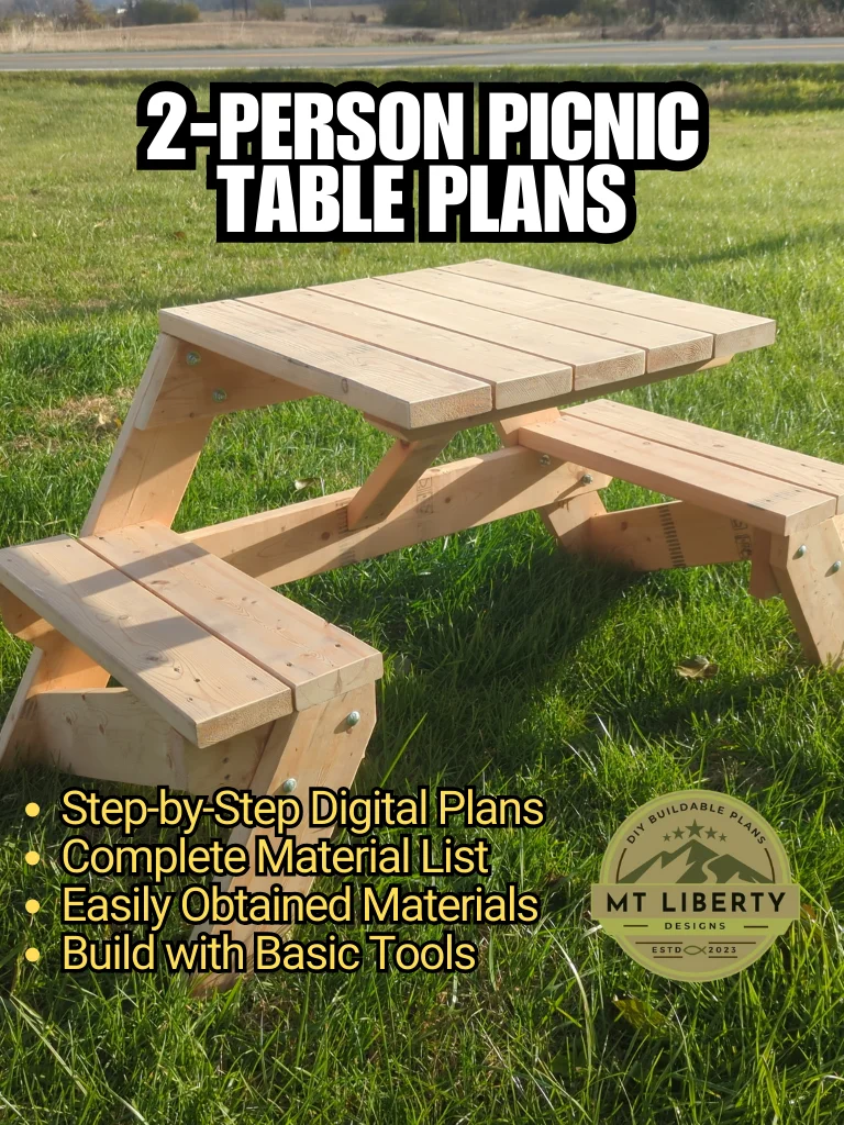 2 Person Picnic Table: DIY Build Plans & Construction Guide product image (1)