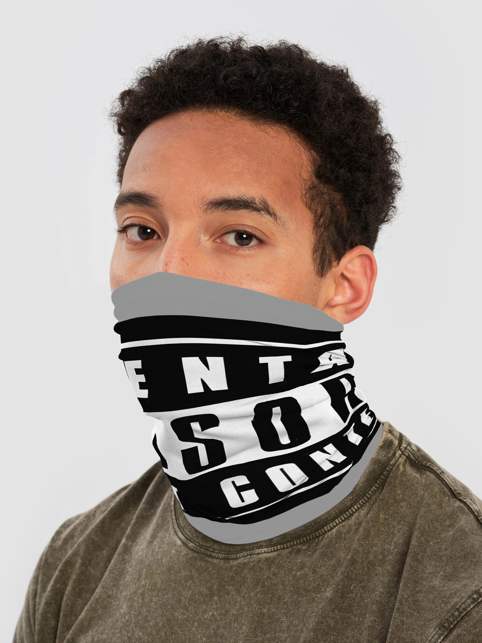 Parental Advisory Black Warning Gaiter product image (2)