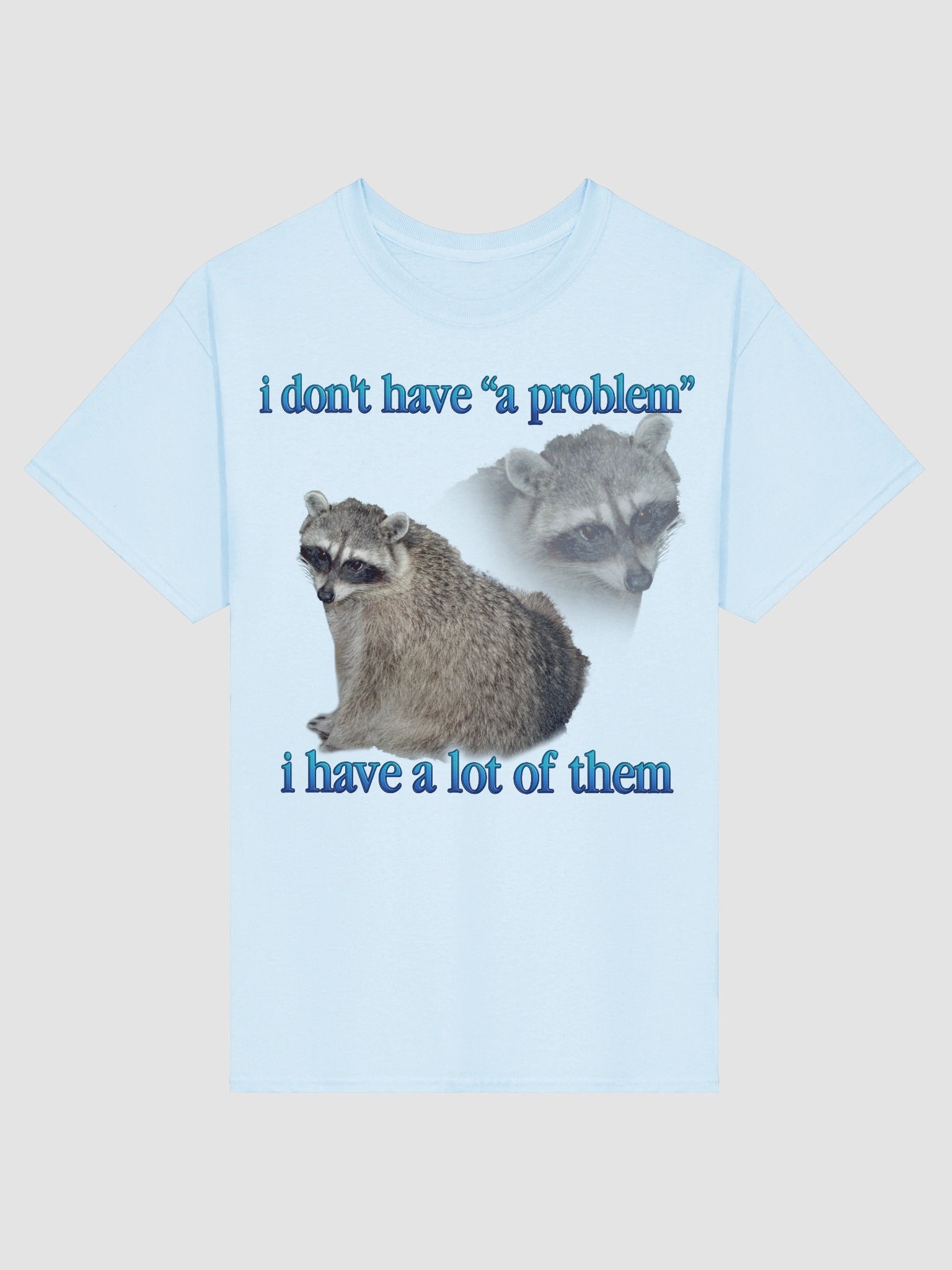 I don't have a problem Raccoon T-Shirt product image (38)