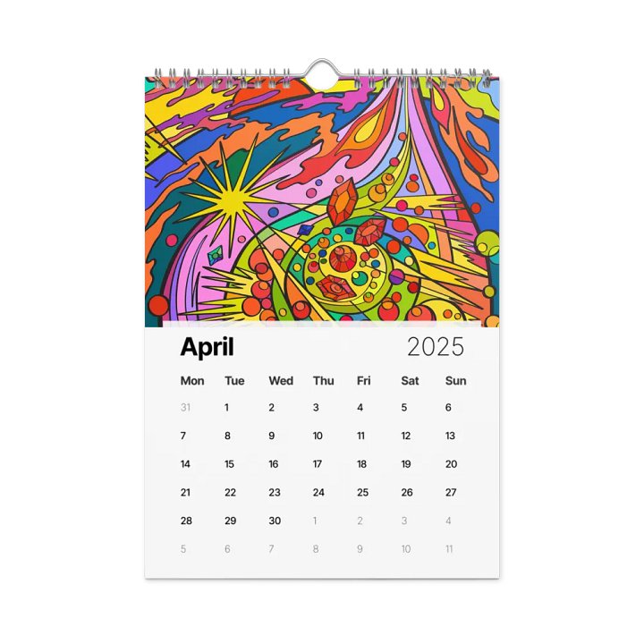 Energize Your Year: 2025 Customizable Wall Calendar – Wave at Sunset product image (1)