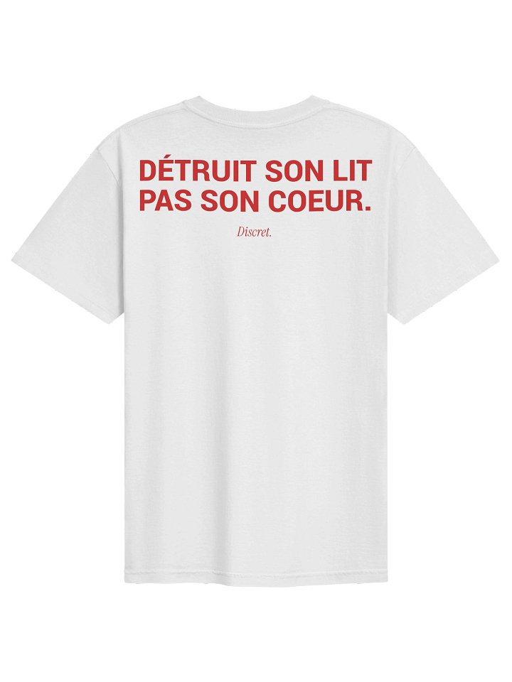 DÉTRUIT SON LIT PAS SON COEUR - 100% Cotton T-shirt product image (3)