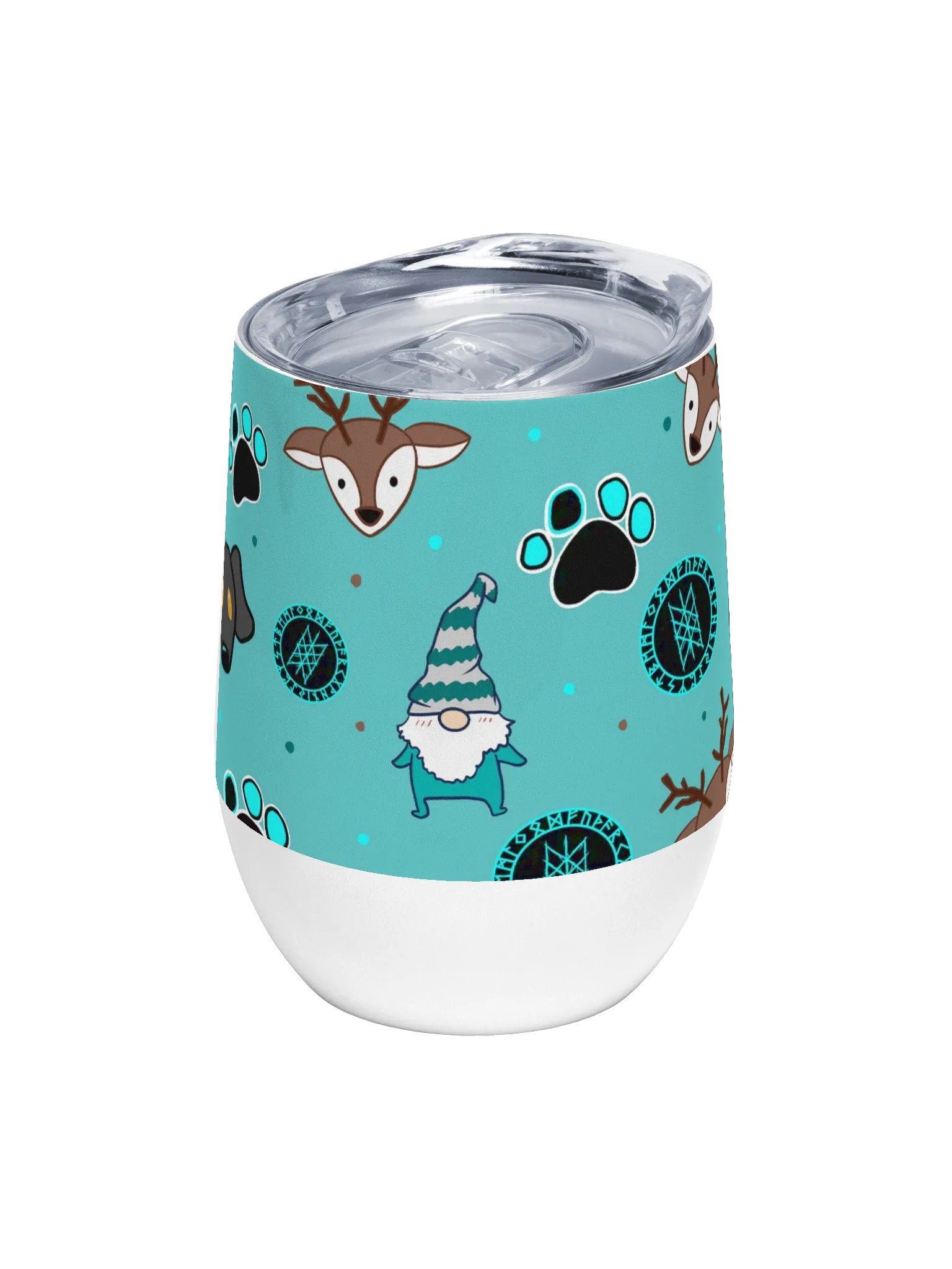 Web of Wyrd Light Teal Wine Tumbler product image (1)