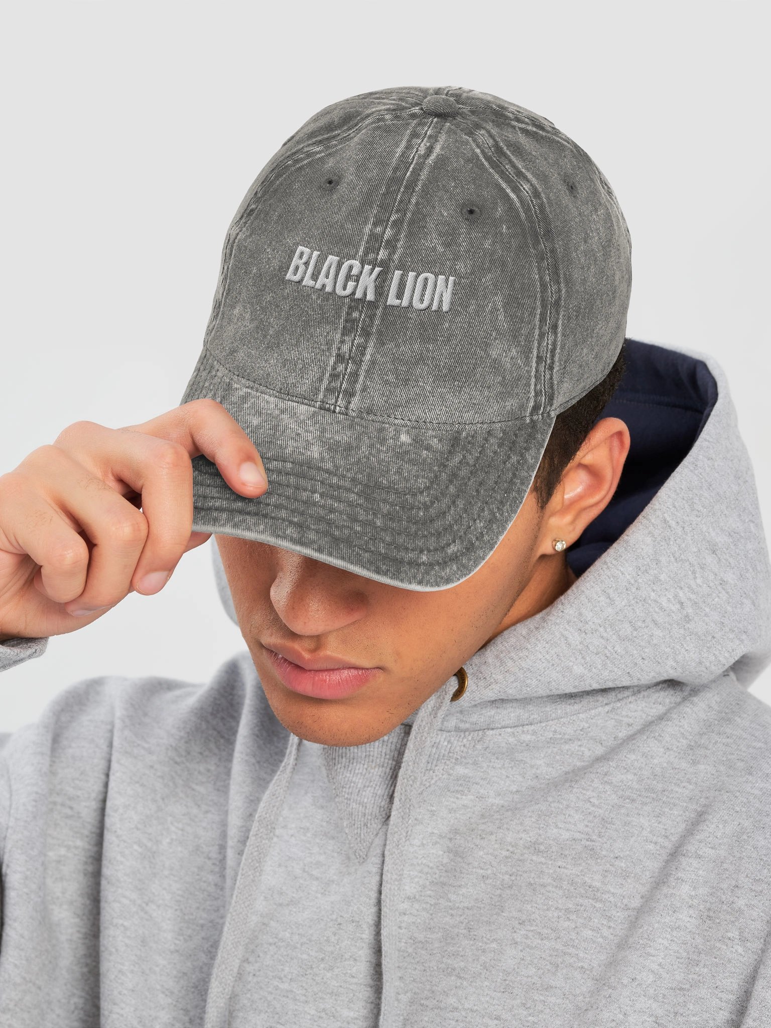 BLACK LION Acid-Wash Vintage Cotton Dad Hat product image (7)