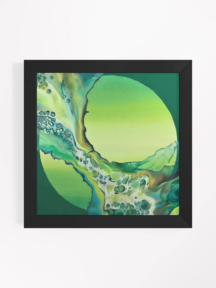 Emerald Enchantment Dutch Pour Art Print product image (1)