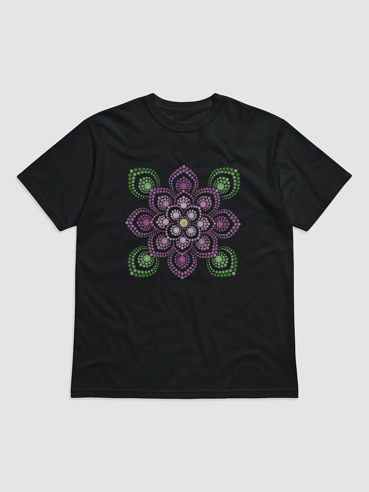 Purple and Green Mandala Unisex Organic T-Shirt product image (1)