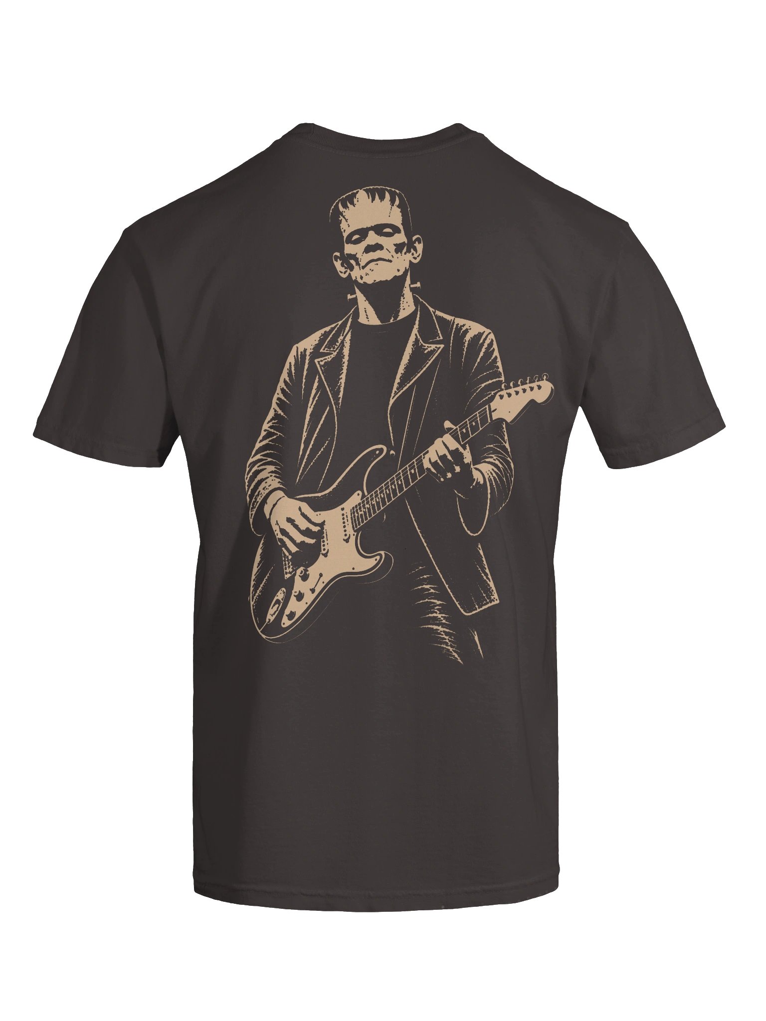 Monochrome Frankenstein Playing Guitar Halloween Shirt product image (1)