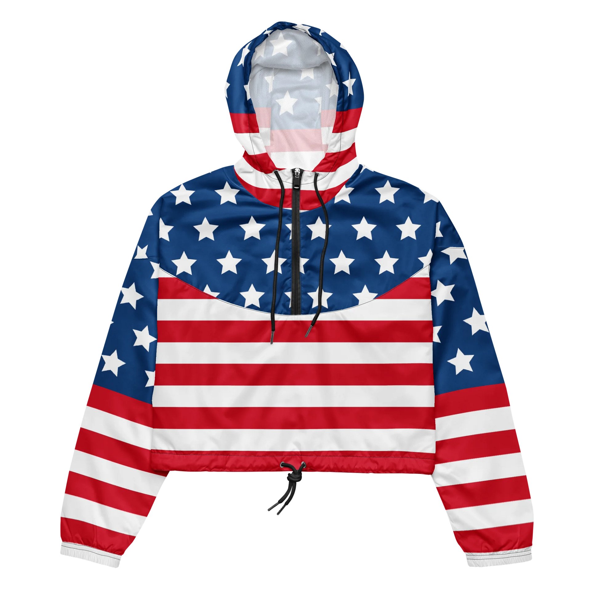 Starry Stripes Women's Cropped Windbreaker product image (3)