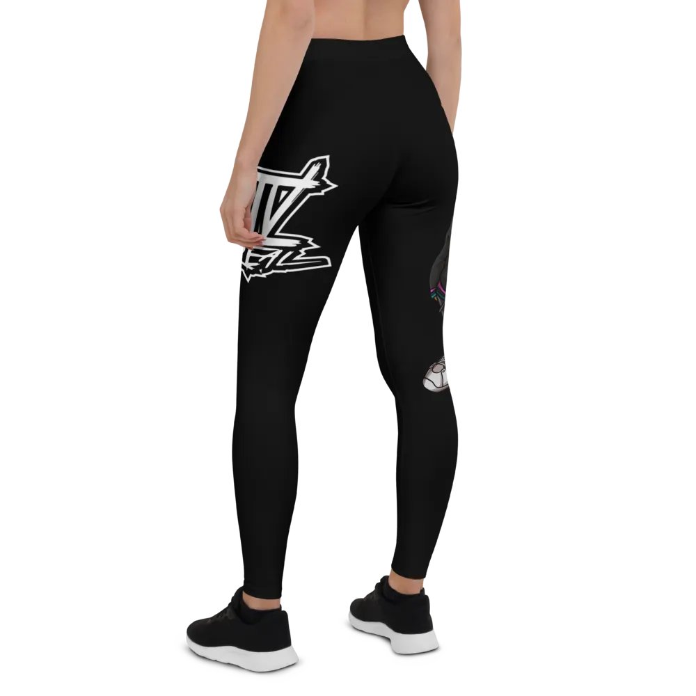 Standing Bear Black All-Over Print Leggings product image (3)