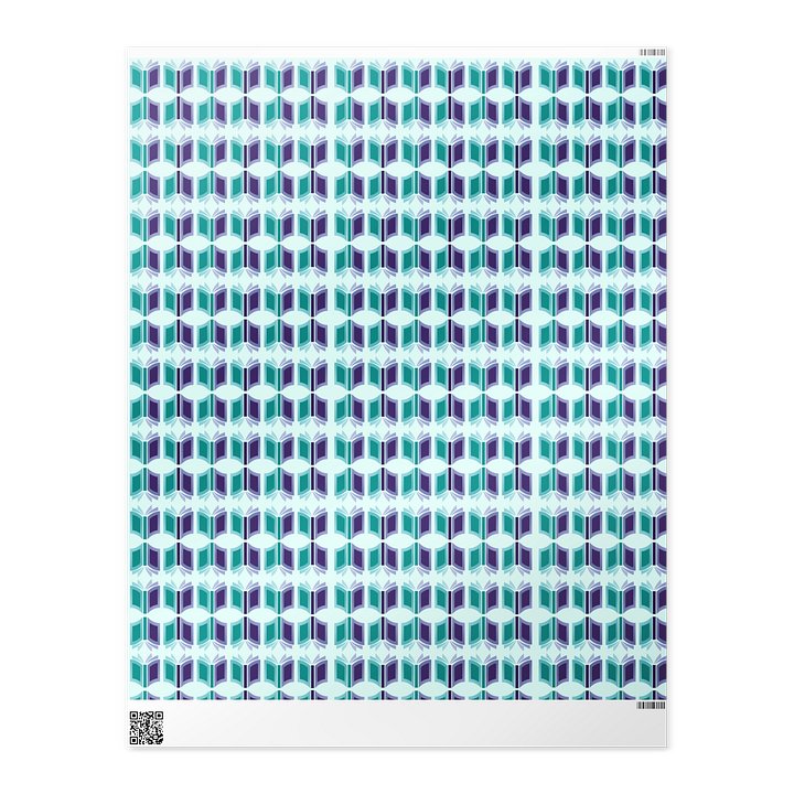 Bookish Wrapping Paper (Light Teal Background) product image (2)