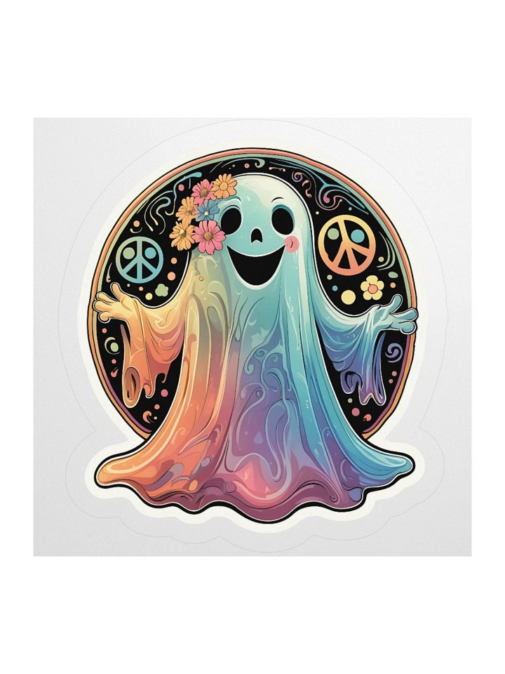 Hippy Ghost Vinyl Stickers product image (1)