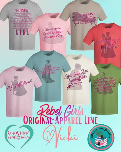 Introducing the Rebel Girls line. These are intentionally relaxed fit shirts, because we should be able to be comfy while tea...