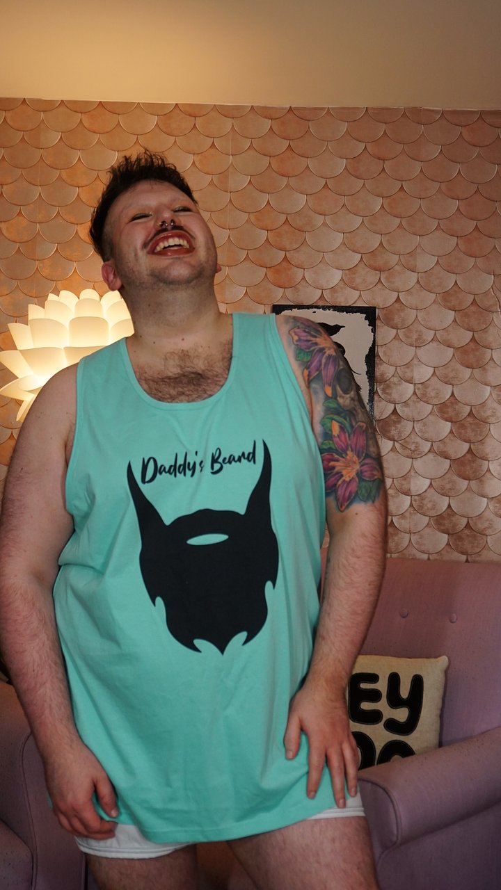 daddy's beard tank (black print) product image (22)