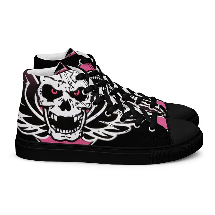 Symmetrical Winged Skull Women's High Top product image (2)