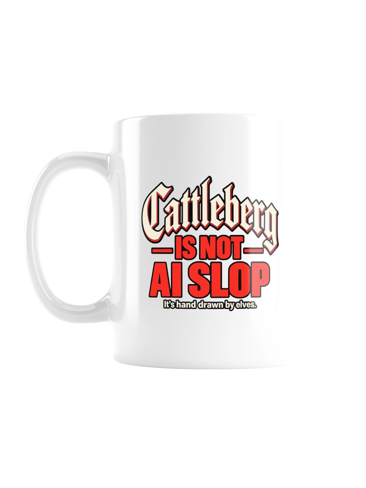 Cattleberg is not AI SLOP Mug product image (1)