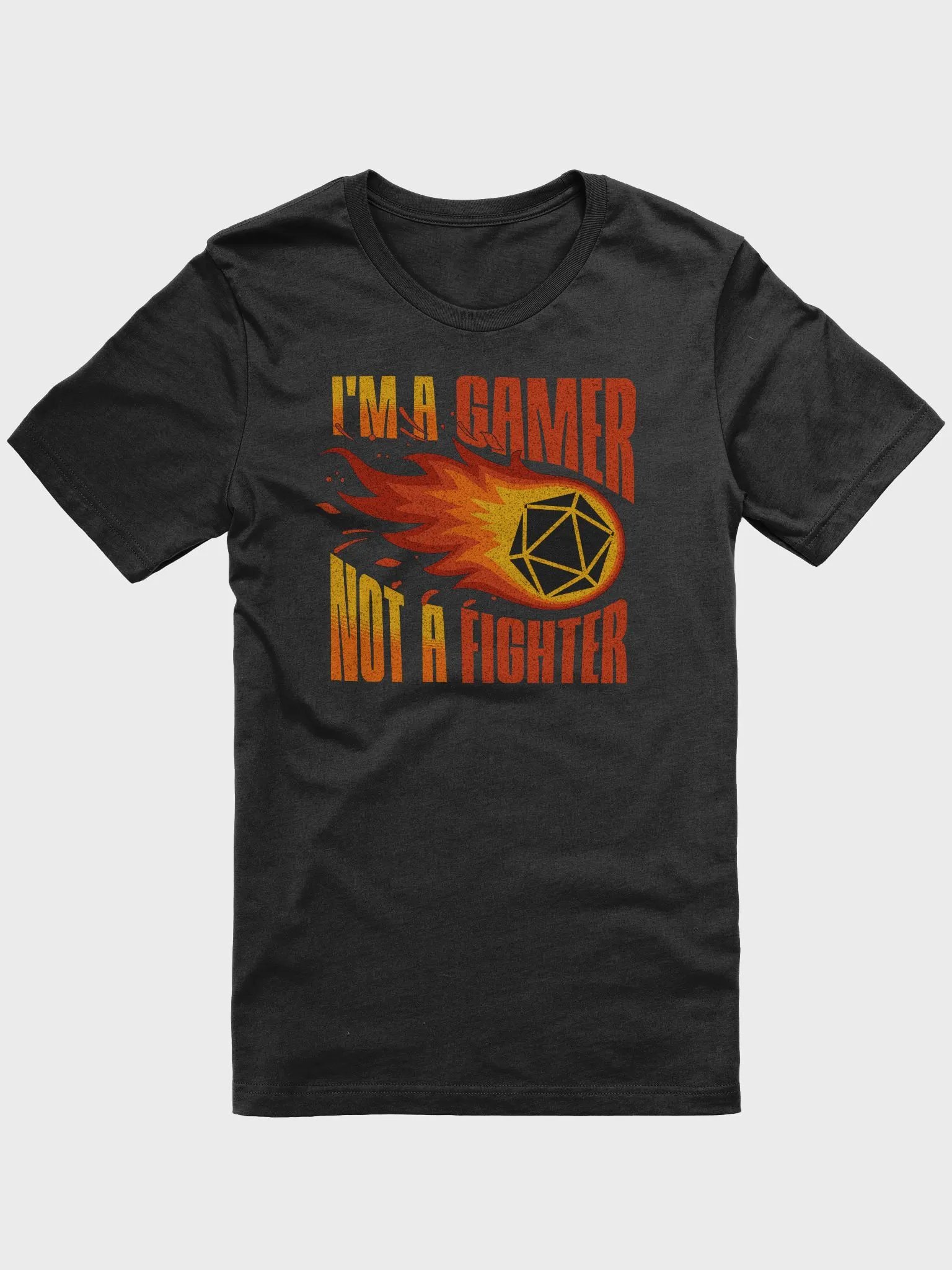 Fireball D20 T-shirt for Board Gamers - I'm a Gamer Not a Fighter product image (8)