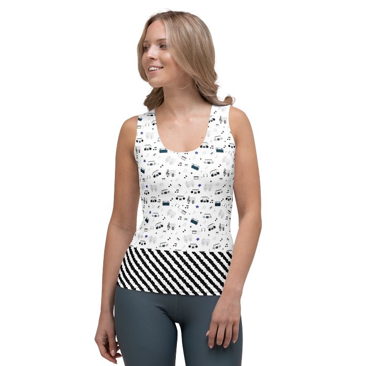 Rewind & Replay – Retro Scribble Tank Top product image (1)