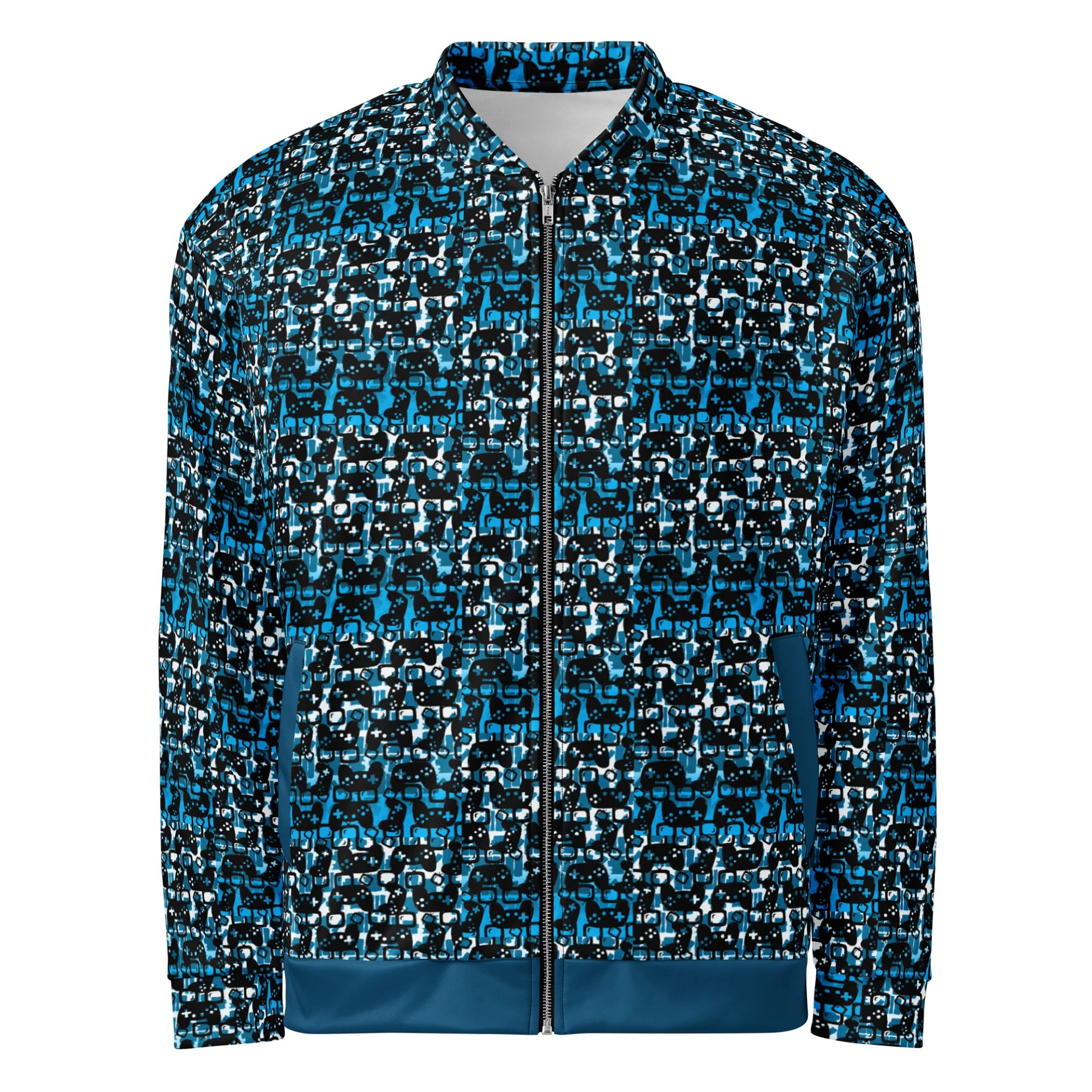 Story Lover Unisex Bomber Jacket (Blue and Black) product image (2)