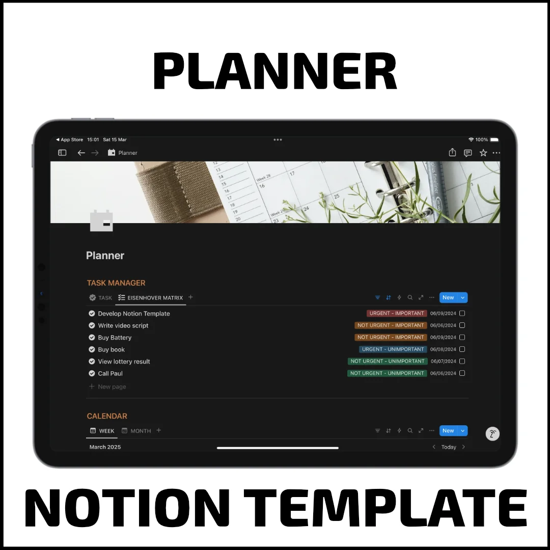 Notion Template - Planner product image (1)