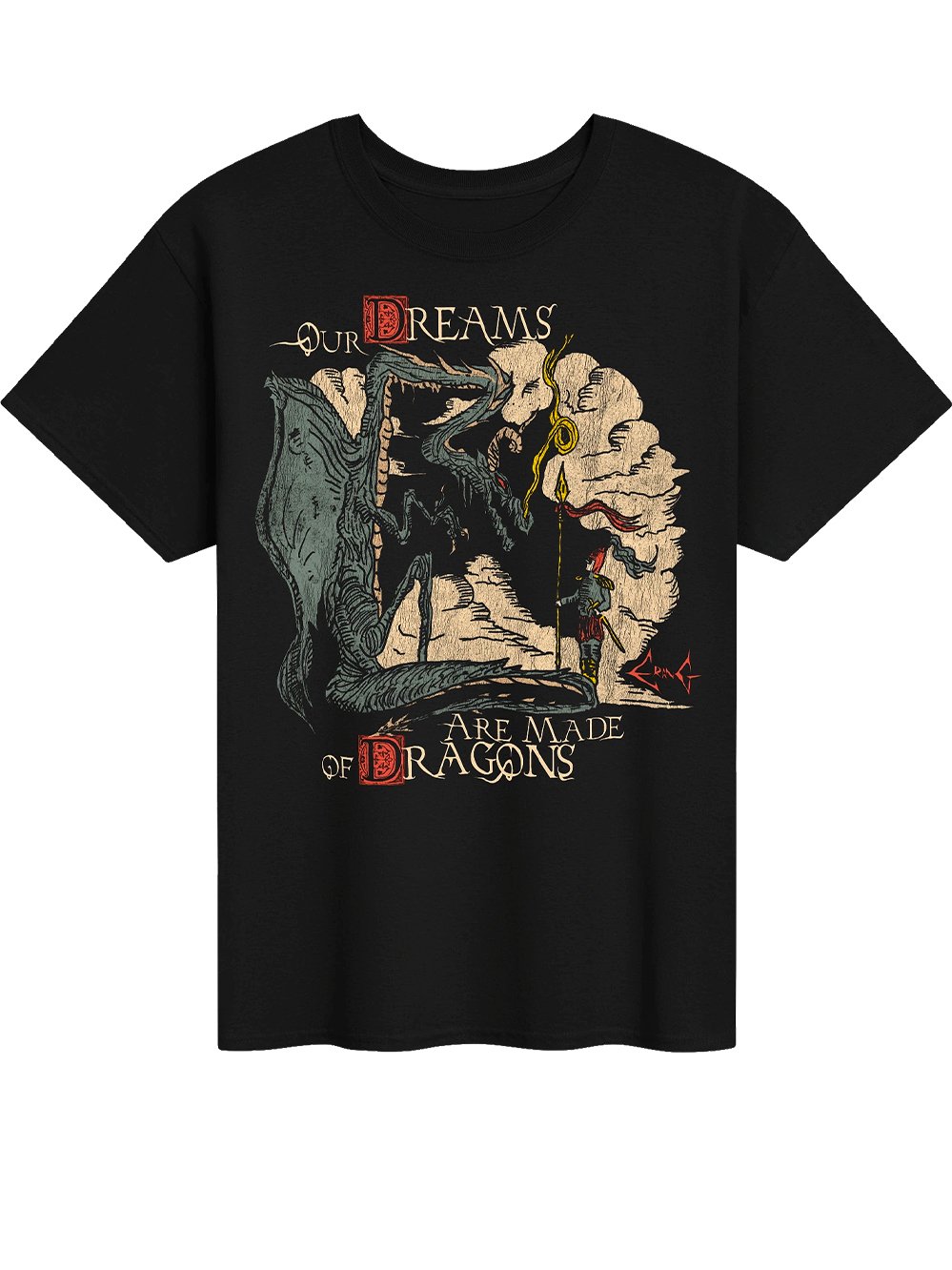 *New* Our Dreams are made of Dragons - Classic T-Shirt (Black) product image (1)