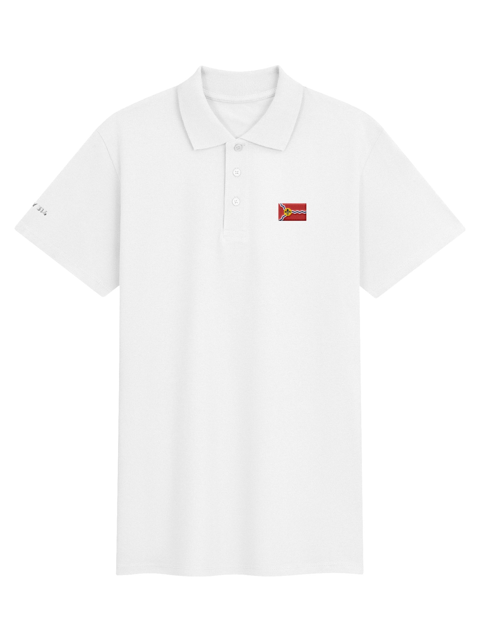 Flag Embroidered Polo - White product image (1)