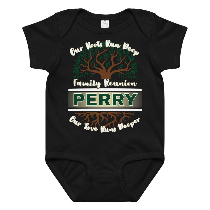 Perry Family Reunion 2026 Rabbit Skins Baby Jersey Bodysuit– 8th Generation | Legacy Edition product image (1)