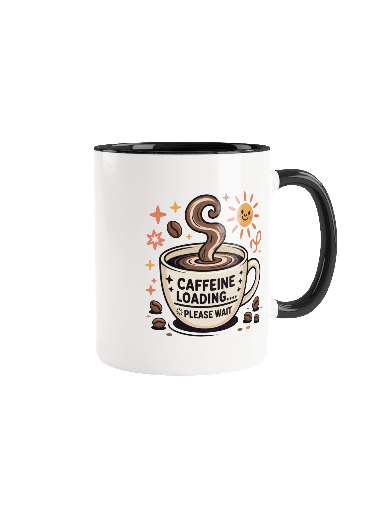 Caffeine Loading Funny Coffee Mug- with Color Inside product image (1)