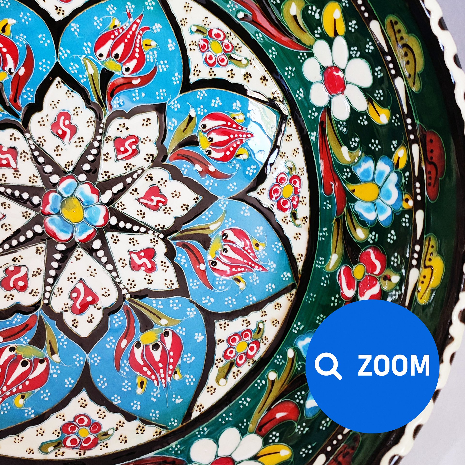 Handmade bowl (Green), Turkish decor — handmade pottery, handmade ceramic, home decor, handmade gift, Turkish ceramic product image (2)