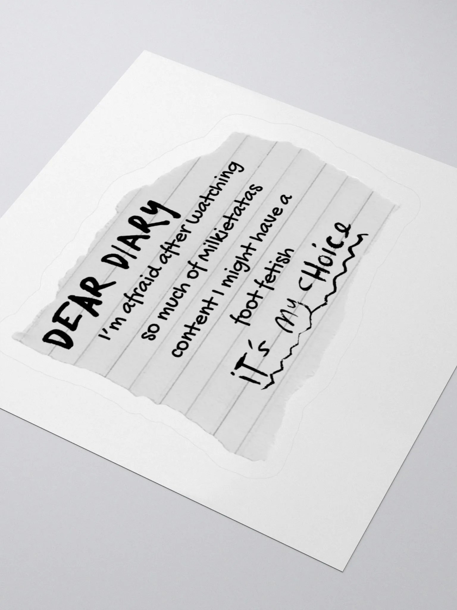 "DEAR DIARY" Sticker product image (7)