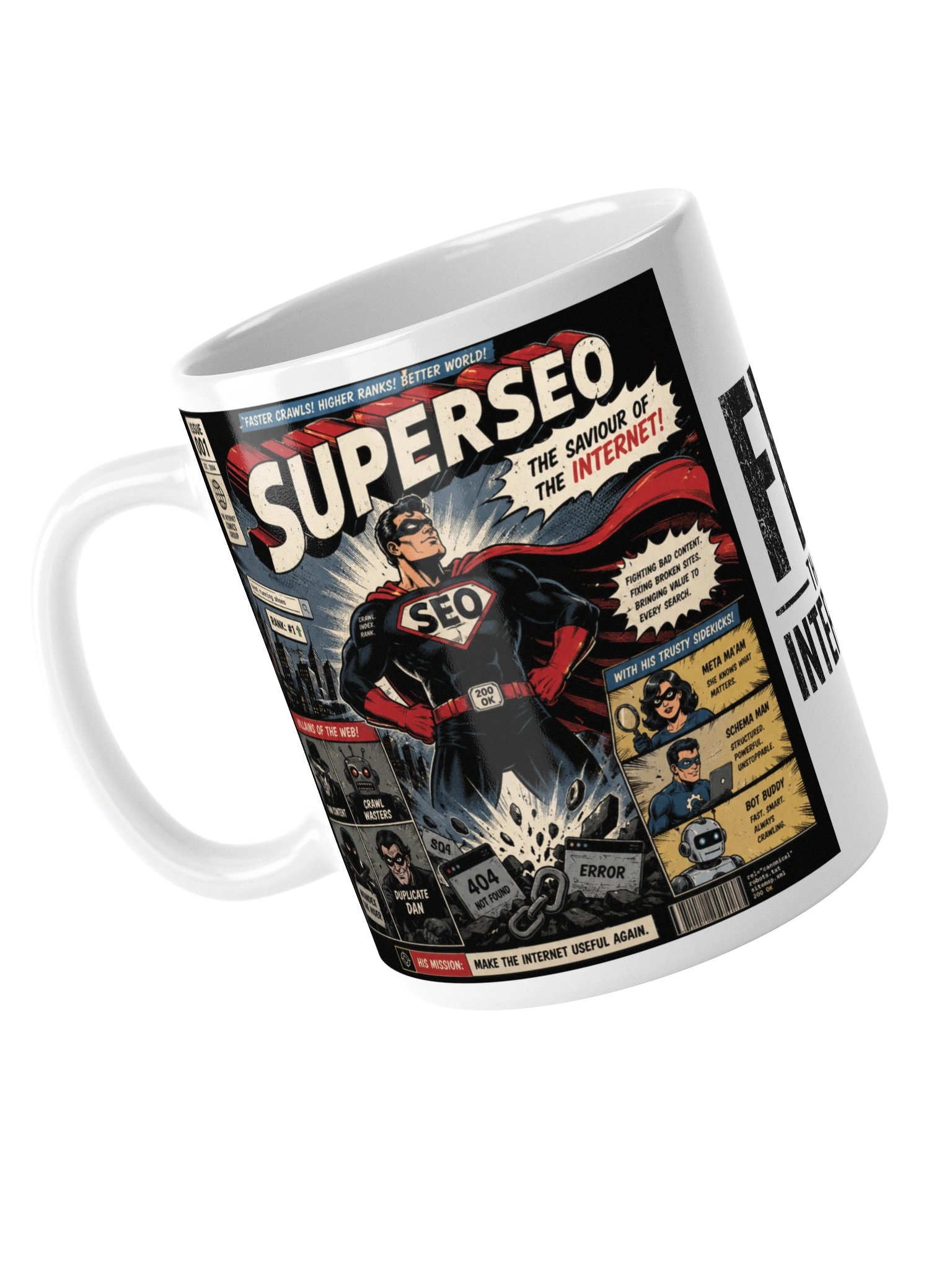 SUPERSEO — "Fix the Internet" Comic Mug product image (5)