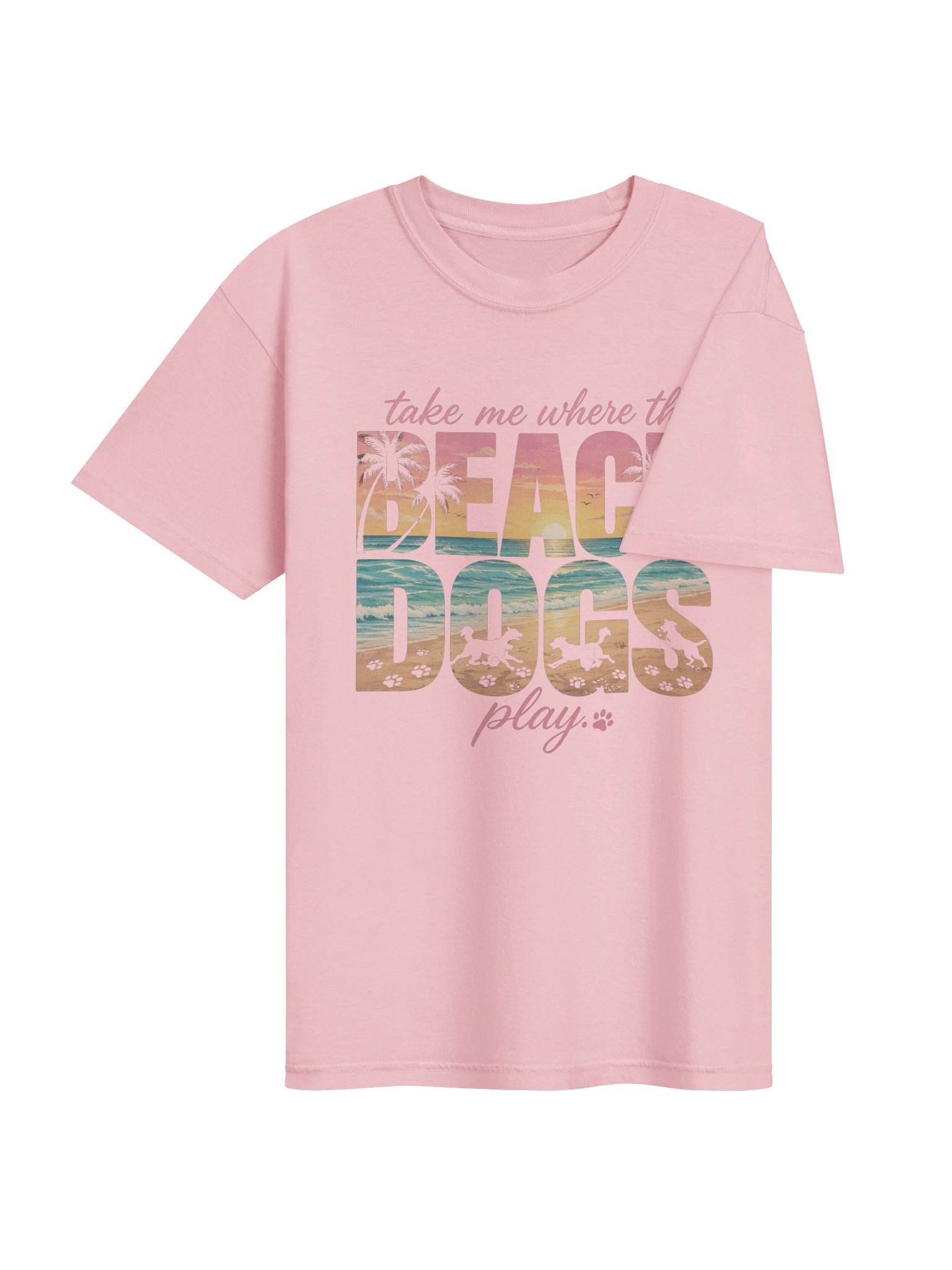Take Me Where The Beach Dogs Play™ Coastal Dog Lover T-Shirt product image (5)