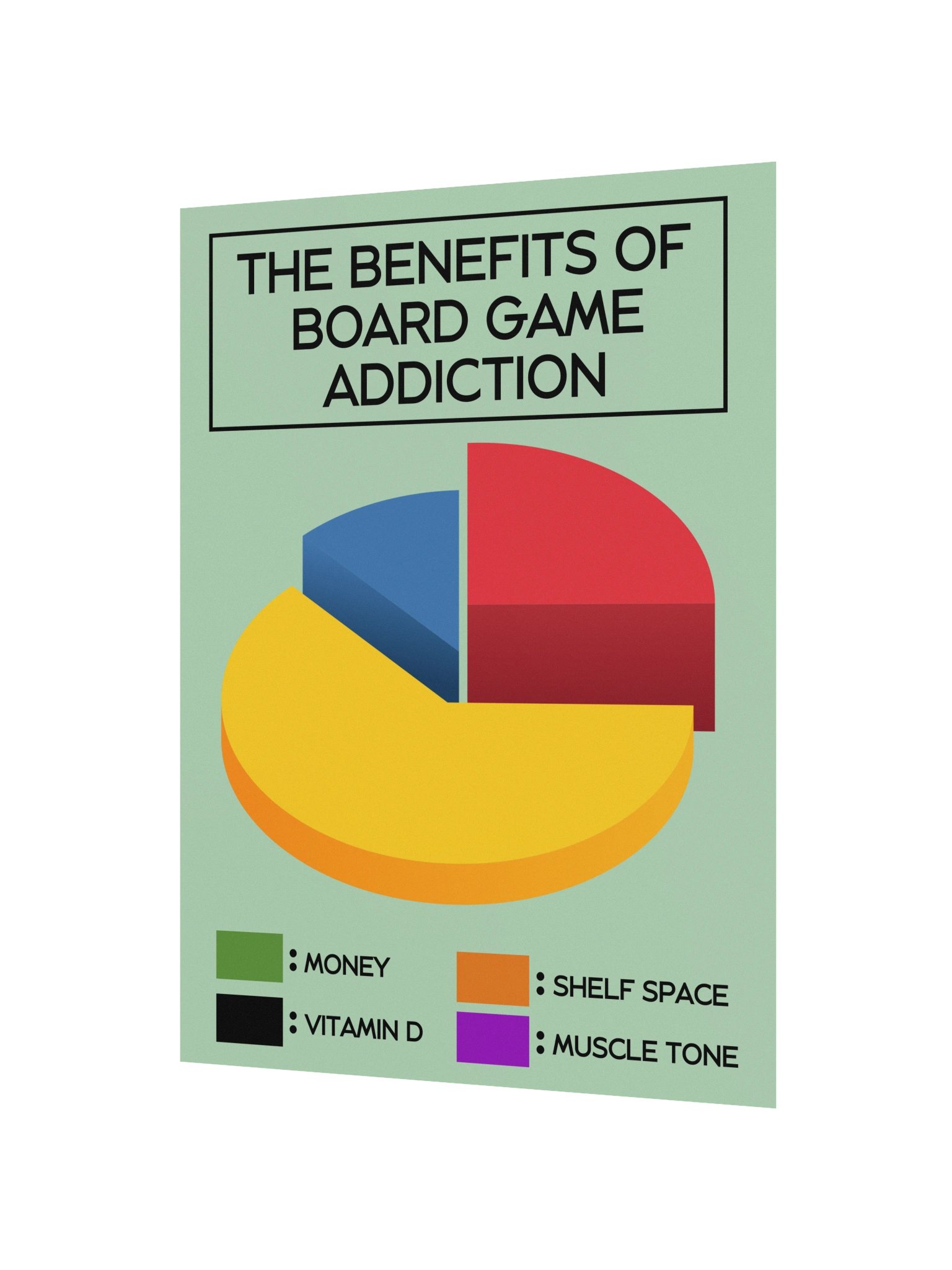 Addict Pie Chart Board Game Room Poster - UNFRAMED product image (3)