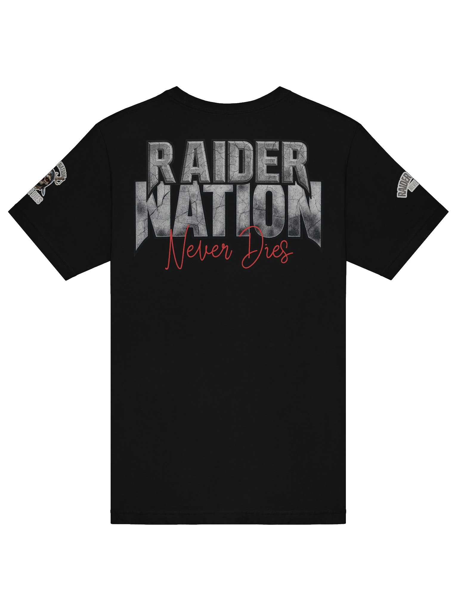 BLACK & SILVER NATION NEVER DIES - PIRATE Skull Tee | Las Vegas | Football | Home Locker product image (22)