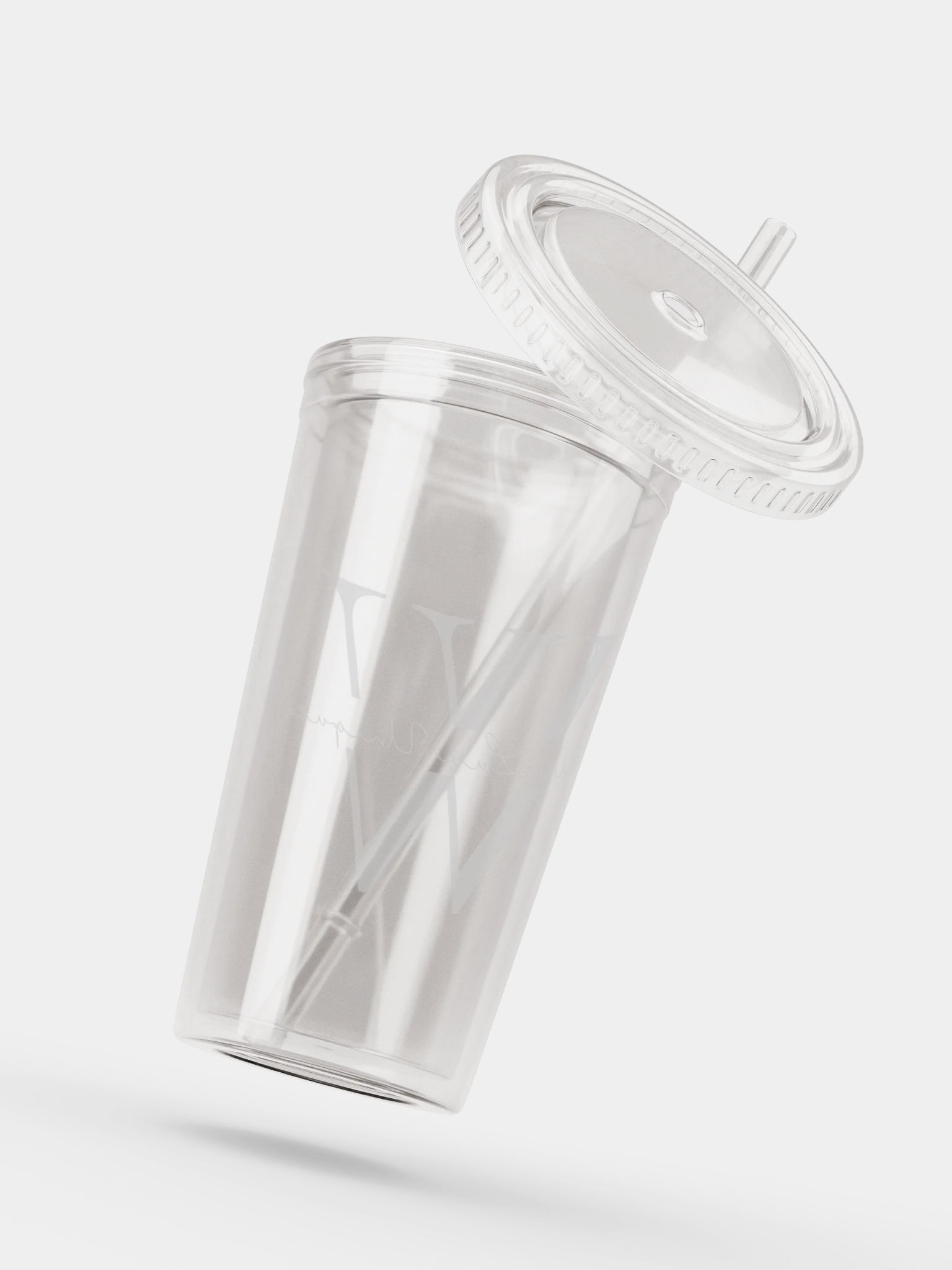 WLU Double Wall Clear Plastic Tumbler product image (5)