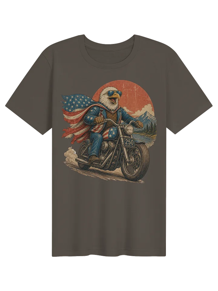 Bald Freaking Eagle on Motorcycle America 250 Tee | USA T-Shirt product image (21)