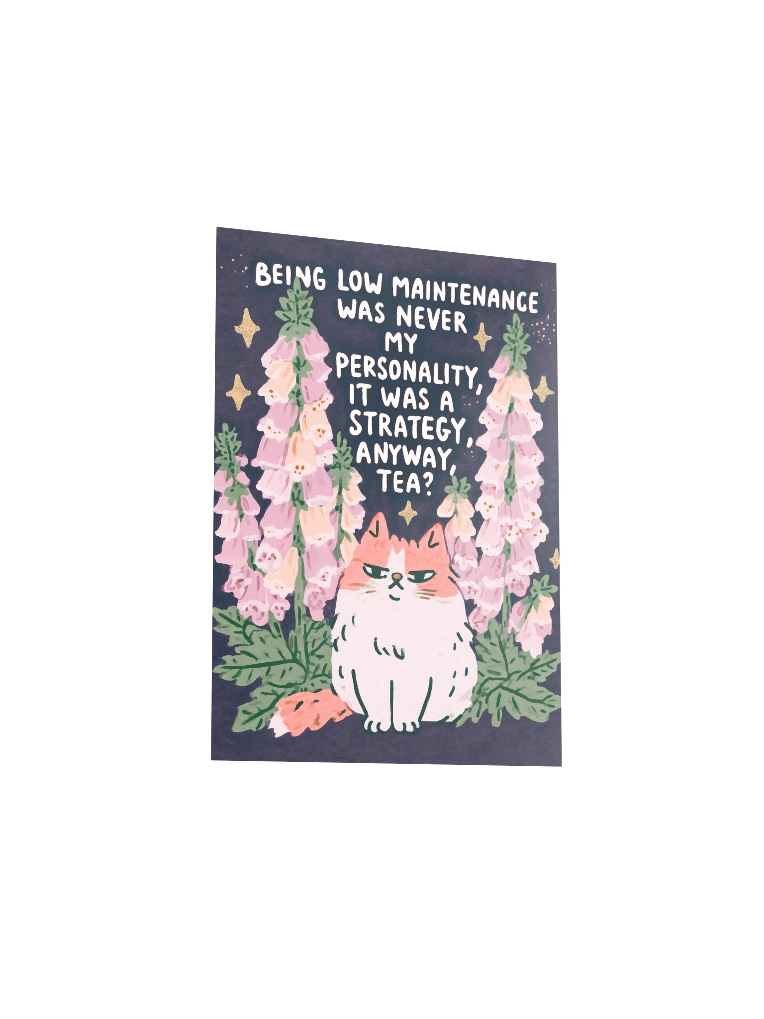 Low-Maintenance Tea Cat Poster product image (21)
