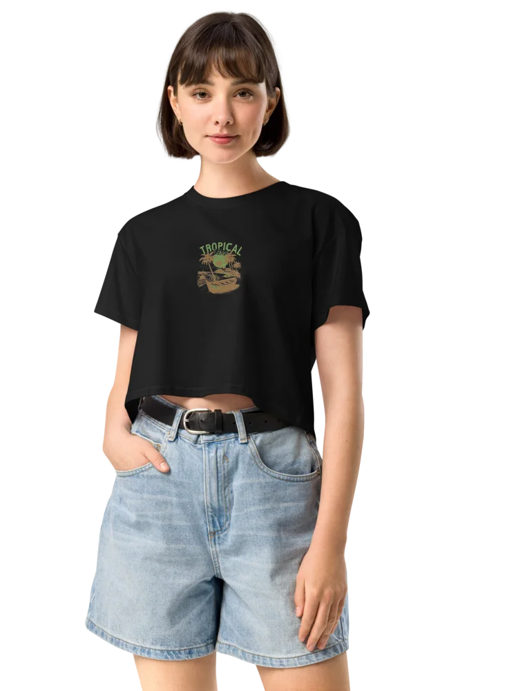 Tropical Breeze Embroidery Crop Top product image (8)