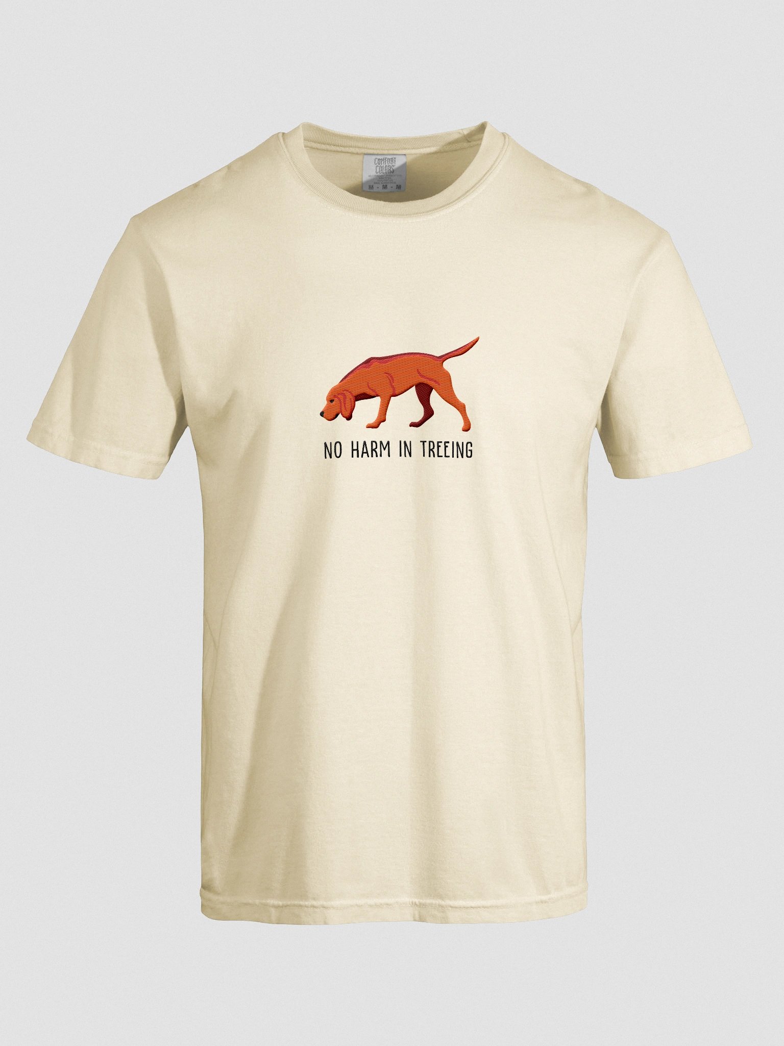 No Harm in Treeing T-Shirt(Embroidered) of a Redbone Coonhound product image (10)