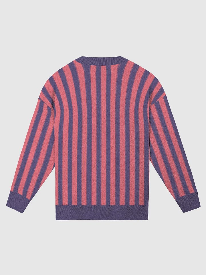 Pink and Violet Striped Relaxed Fit Sweater product image (7)