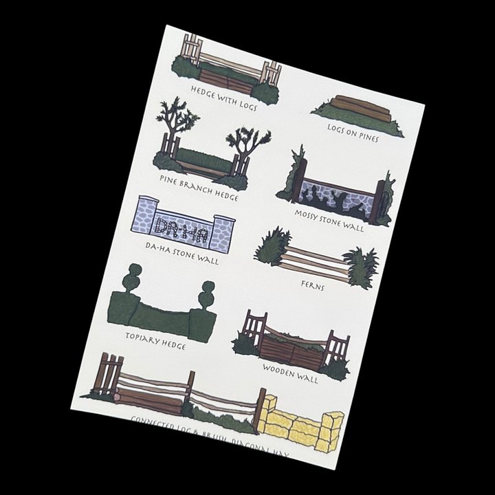 Hunter Derby Fences by cobra-farms Vintage Inspired Equestrian Giclee Fine Art Print | 5x7 | The Ribbon Room product image (1)