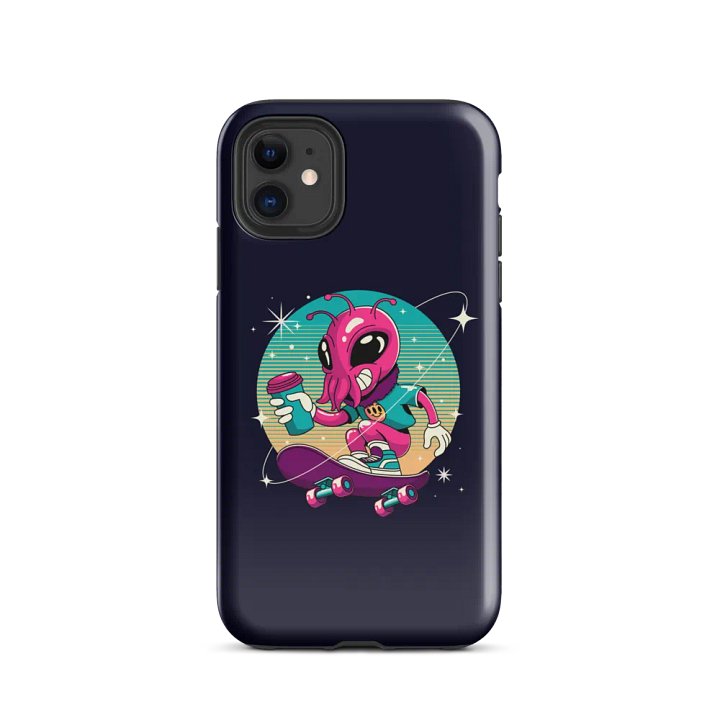 Cosmic Alien Skateboard iPhone® Tough Case – Out-of-This-World Protection & Style 🛸🛹📱 product image (2)