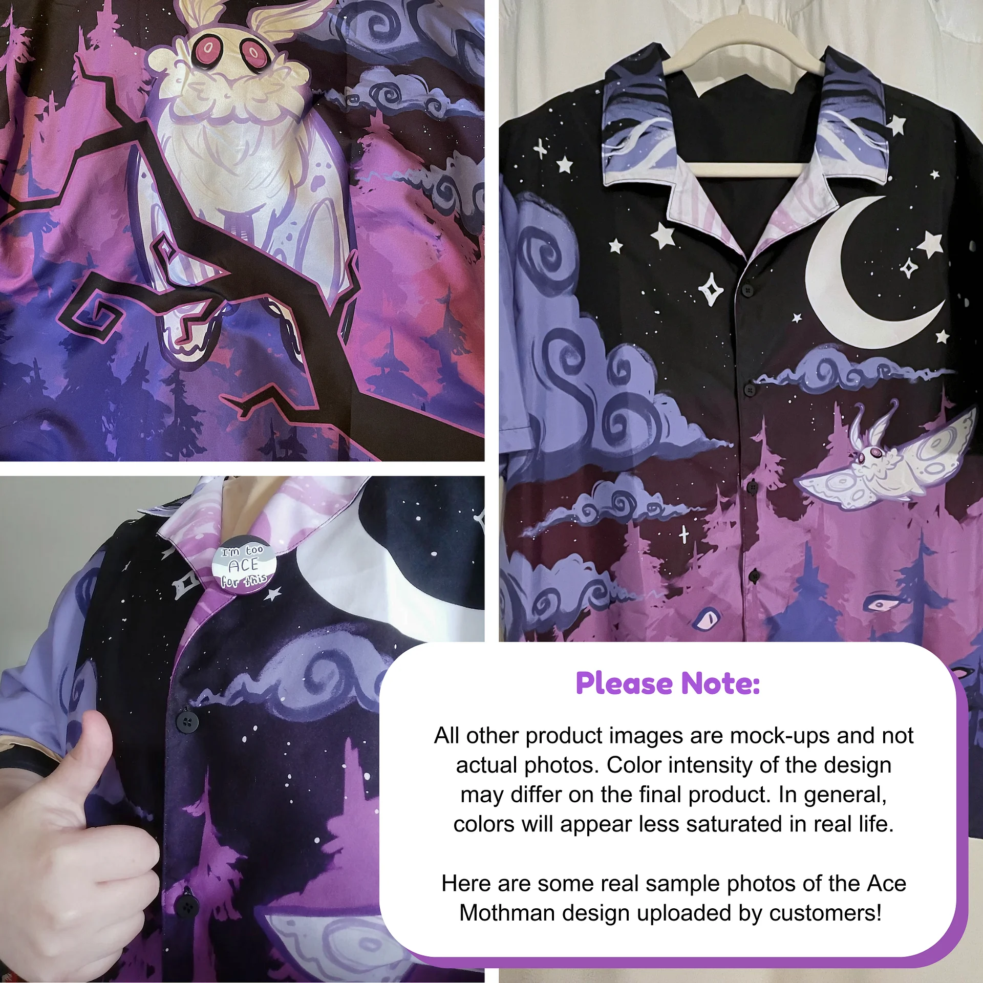 Bisexual Subtle Pride Eldritch Horror Button Up Shirt product image (7)