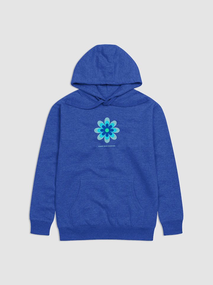 Laid-back flower Unisex Premium Hoodie "Kann man machen." - blue product image (1)