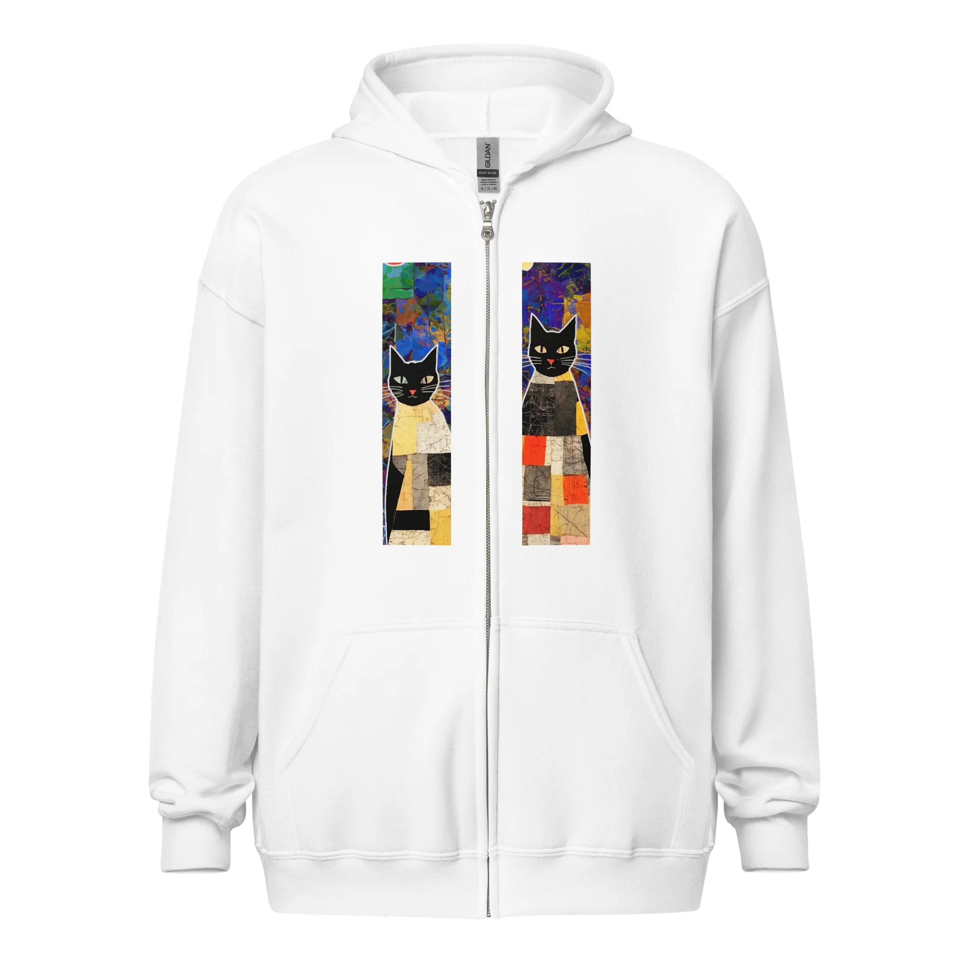 Patchwork Feline Dream Zip Hoodie product image (25)