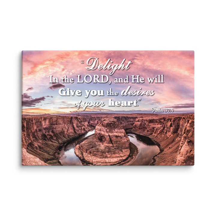 Psalm 37:4 Delight Yourself in the Lord Canvas Art product image (1)