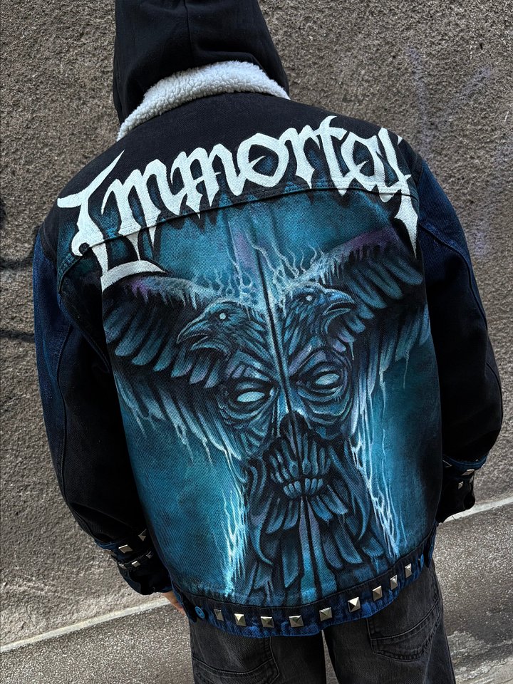 ❄️ Custom Hand-Painted Immortal Denim Jacket (Winter Edition) product image (1)